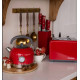 Retro set Vintage Cuisine s elektrickou konvicí 1,7 l a toustovačem Červený