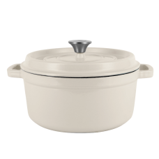 Retro hrnec Vintage Cuisine Litina s pokličkou 4,3 l Krémová