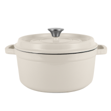 Retro hrnec Vintage Cuisine Litina s pokličkou 2,2 l Krémová
