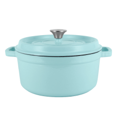 Retro hrnec Vintage Cuisine Litinový s víkem 4,3 l Mátový