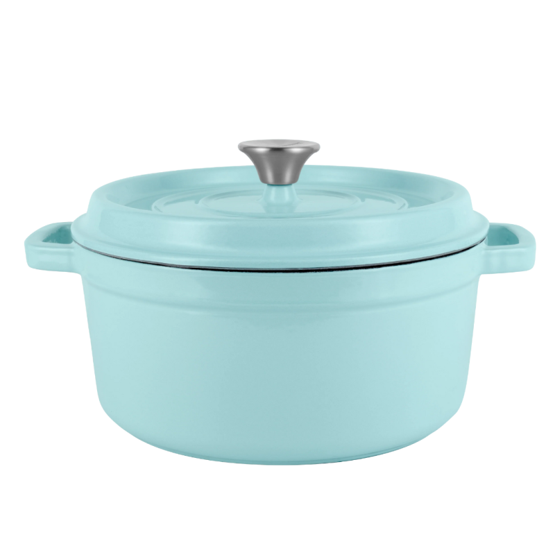 Retro hrnec Vintage Cuisine Litinový s víkem 4,3 l Mátový