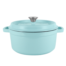 Retro hrnec Vintage Cuisine litinový s víkem 2,2 l mátový