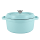 Retro hrnec Vintage Cuisine litinový s víkem 2,2 l mátový