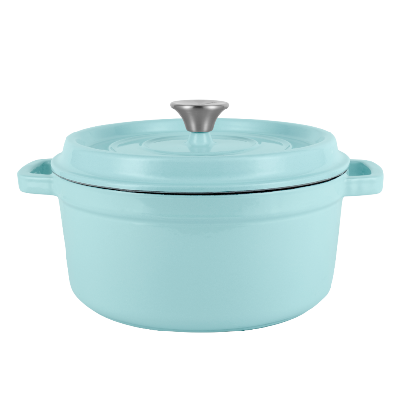 Retro set Vintage Cuisine s litinovým hrncem 4,3 l a pánví Mátový