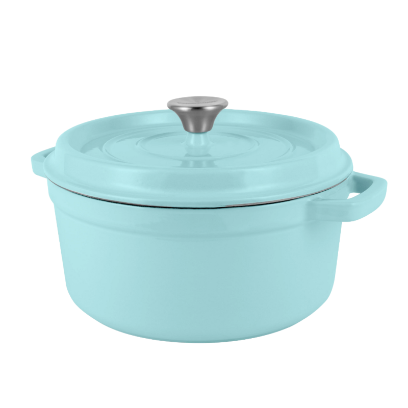 Retro hrnec Vintage Cuisine Litinový s víkem 4,3 l Mátový