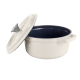 Retro hrnec Vintage Cuisine Litina s pokličkou 2,2 l Krémová