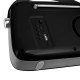 Kuchyňské rádio Vintage Cuisine v retro stylu s koženým páskem, Bluetooth a baterií Černé