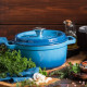Retro hrnec Vintage Cuisine Litina s pokličkou 4,3 l Modrý
