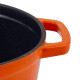Retro hrnec Vintage Cuisine Litinový s víkem 4,3 l Oranžový
