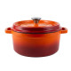 Retro hrnec Vintage Cuisine Litinový s víkem 4,3 l Oranžový